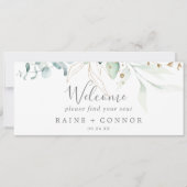 Airy Greenery Hanging Seating Chart Welcome Header (Voorkant)