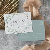 Airy Greenery Horizontal Save the Date Briefkaart