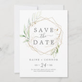 Airy Greenery Save the Date Notice Kaart (Voorkant)