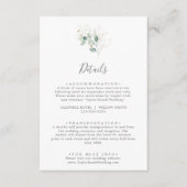 Airy Greenery Wedding Details Enclosure Kaart (Voorkant)