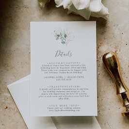 Airy Greenery Wedding Details Enclosure Kaart