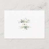 Airy Greenery White Rose Gold Wedding Gift Wish Informatiekaartje (Achterkant)