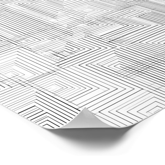 Airy Layered Labyrinth Decoupage Template Line Art Poster (Hoek)