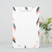 Airy Leaves | Monogrammofoonwerk Briefpapier (Staand voorkant)