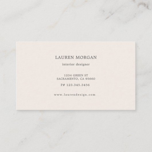 Airy Leaves Visitekaartje (Achterkant)