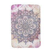 Airy Mandala Happy Pink Paars Yellow Blue & Gold Badmat (Voorkant Verticaal)
