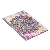 Airy Mandala Happy Pink Paars Yellow Blue & Gold Notitieboek (Rechterzijde)