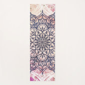 Airy Mandala Happy Pink Paars Yellow Blue & Gold Yogamat (Voorkant)