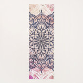 Airy Mandala Happy Pink Paars Yellow Blue & Gold Yogamat (Achterkant)