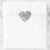  Airy Paars Botanical Floral Wedding Hart Sticker (Tas)