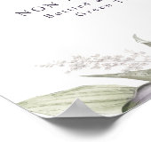 Airy Paars en Green Floral, Party Drink Menu Poster (Hoek)