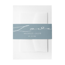 Airy pastel Blauwgroen liefde | Bruiloft buikband