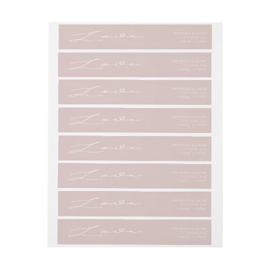 Airy Pastel Blush Love Wraparound Weddenschap (Vel)