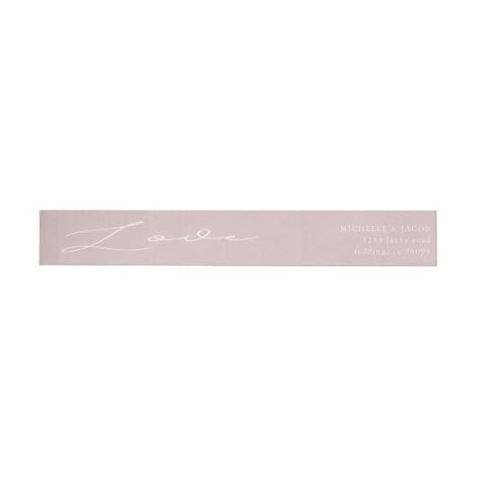 Airy Pastel Blush Love Wraparound Weddenschap (Individueel)
