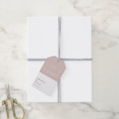 Airy Pastel Blush Silver | Label voor weddenschap  Cadeaulabel (Met Touw)