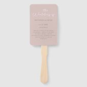 Airy Pastel Blush | Trouwprogramma Hand Fan Handwaaier (Voorkant)