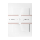 Airy Pastel Blush | Weddenschap Belly Band Uitnodigingen Wikkel (Voorkant Voorbeeld)