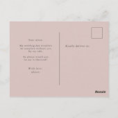 Airy Pastel | Bruidsmeisje Uitnodiging Briefkaart (Achterkant)