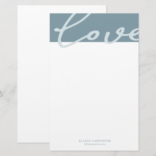 Airy Pastel | Gepersonaliseerd briefpapier (Voorkant / Achterkant)