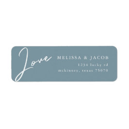 Airy pastel liefde Blauwgroen | Label retouradres