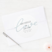 Airy Pastel | Monogram Love Wedding Sticker (Envelop)