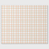 Airy Pastel Peach and Sage Green Plaid Cadeaupapier (Vlak)