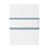 Airy Pastel Slate Blue | Weddenschap Belly Band Uitnodigingen Wikkel (Achterkant Voorbeeld)
