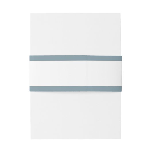 Airy Pastel Slate Blue | Weddenschap Belly Band Uitnodigingen Wikkel (Achterkant Voorbeeld)