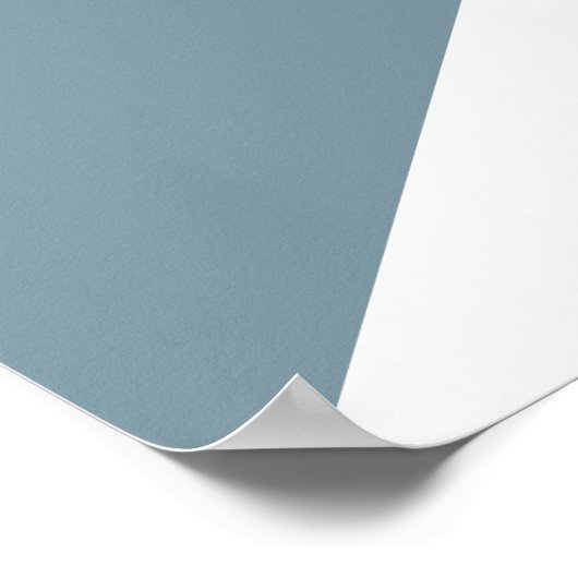 Airy Pastel Slate Blue | WelkomstPoster voor bruil Poster (Hoek)