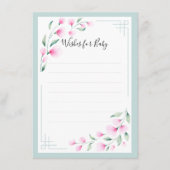 Airy Pink Green Mint Waterverf Wishes Advice Kaart (Voorkant)