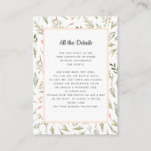 Airy Pink Wildflower BRUILOFT Details Routebeschri Informatiekaartje (Voorkant)