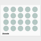 Airy Sage Green Wedding Envelope Seals Ronde Sticker (Vel)