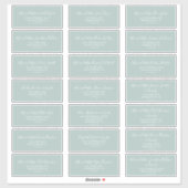 Airy Sage Green Wedding Guest Adresetiketten Sticker (Vel)