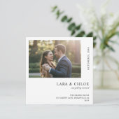 Airy Square Image Wedding Invitation card Kaart (Staand voorkant)