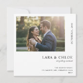 Airy Square Image Wedding Invitation card Kaart (Voorkant)