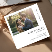 Airy Square Image Wedding Invitation card Kaart