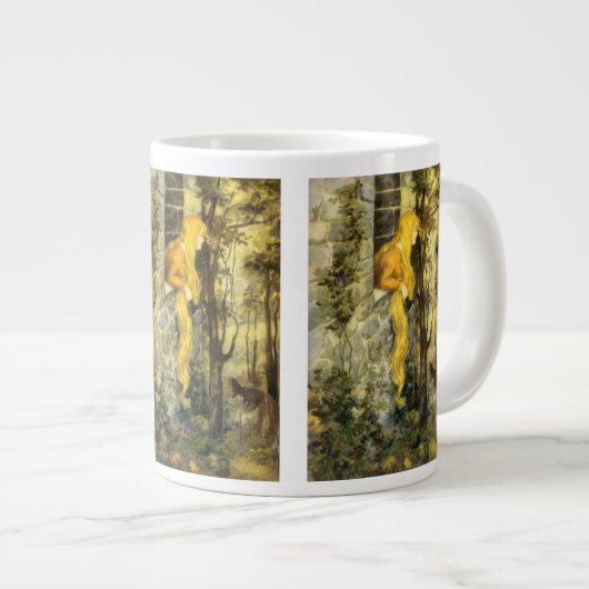 airy Tale, Rapunzel met lange klonen Grote Koffiekop (Voorkant rechts)