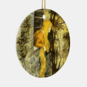 airy Tale, Rapunzel met lange klonen Keramisch Ornament (Rechts)