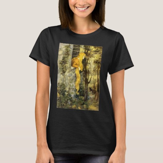 airy Tale, Rapunzel met lange klonen T-shirt (Voorkant)