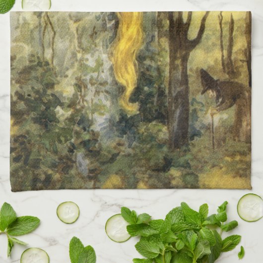 airy Tale, Rapunzel met lange klonen Theedoek (Gevouwen)