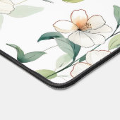 Airy White Flowers Greenery Pattern Blossom Floral Bureaumat (Hoek)