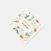 Airy White Flowers Greenery Pattern Blossom Floral Servet (Hoek)