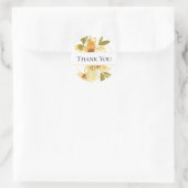 Airy Yellow Waterverf Floral Dank u Ronde Sticker (Tas)