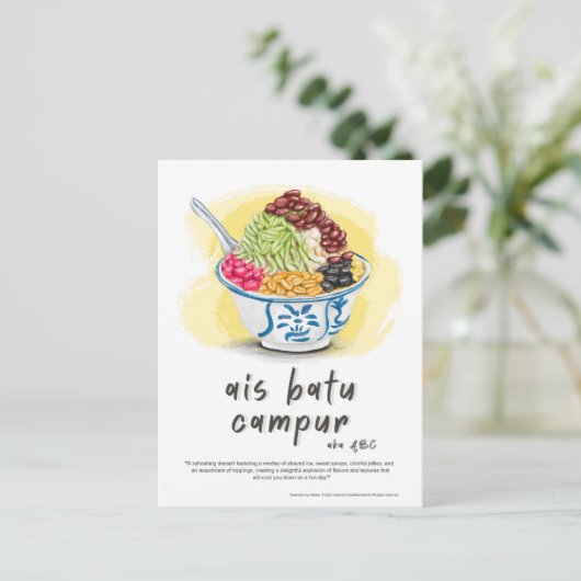 Ais Batu Campur ABC Maleisië Briefkaart (Staand voorkant)