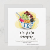 Ais Batu Campur ABC Maleisië Feestdagenkaart (Voorkant / Achterkant)