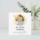 Ais Batu Campur ABC Maleisië Feestdagenkaart (Staand voorkant)