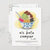 Ais Batu Campur ABC Maleisië Feestdagenkaart (Voorkant / Achterkant)