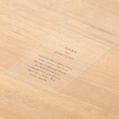 Aisha Elegant Modern Wedding Acryl Uitnodigingen (Laagn)