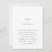 Aisha Elegant Modern Wedding Kaart (Voorkant)