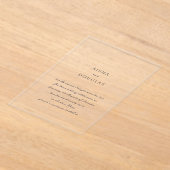 Aisha Elegant Modern Wedding Save the Date Acryl Uitnodigingen (Laagn)